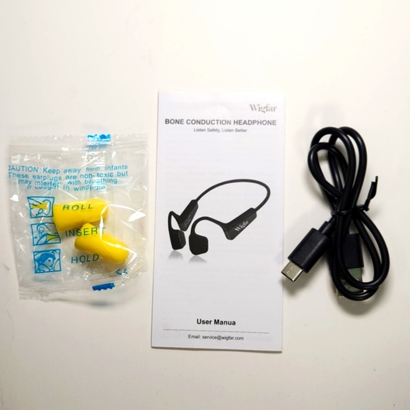 WIGFAR Bone Conduction Bluetooth Headphones in Original Retail Box w/accessories - Picture 10 of 15